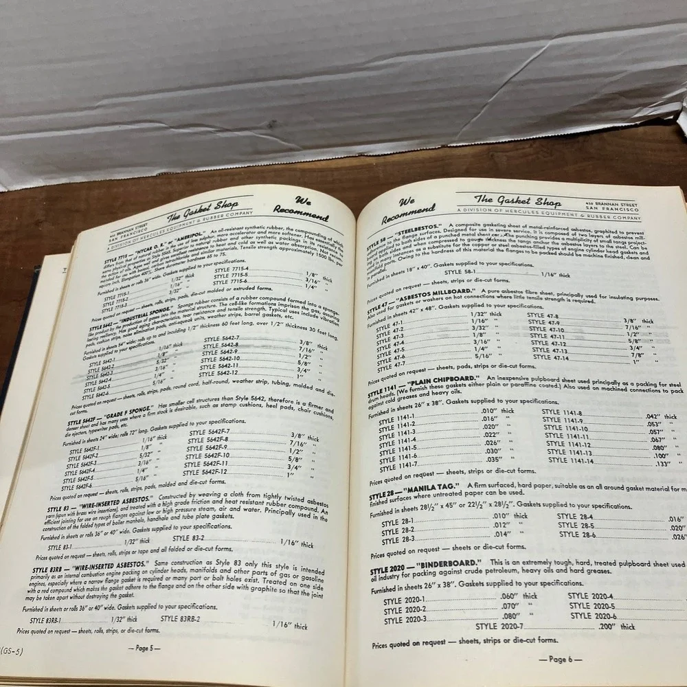 Hercules Equipment & Rubber Co. Catalog Industrial Products 1942 San Francisco